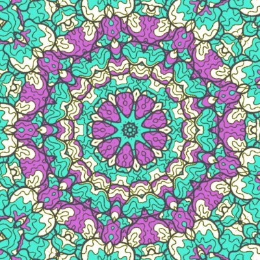 El çizimi soyut Mandala, taş tasarımı, arkaplan, baskı, sanat