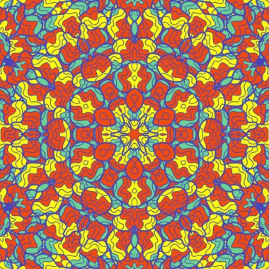 El çizimi soyut Mandala, taş tasarımı, arkaplan, baskı, sanat