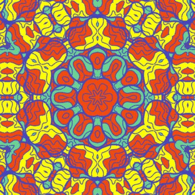 El çizimi soyut Mandala, taş tasarımı, arkaplan, baskı, sanat