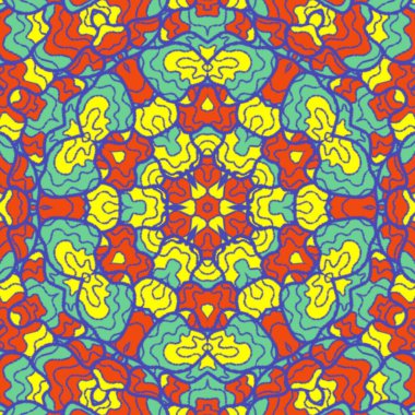 El çizimi soyut Mandala, taş tasarımı, arkaplan, baskı, sanat