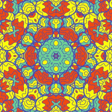 El çizimi soyut Mandala, taş tasarımı, arkaplan, baskı, sanat