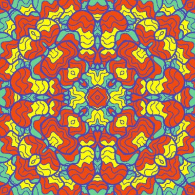 El çizimi soyut Mandala, taş tasarımı, arkaplan, baskı, sanat