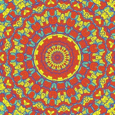 El çizimi soyut Mandala, taş tasarımı, arkaplan, baskı, sanat