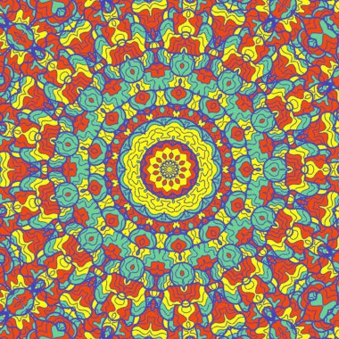 El çizimi soyut Mandala, taş tasarımı, arkaplan, baskı, sanat