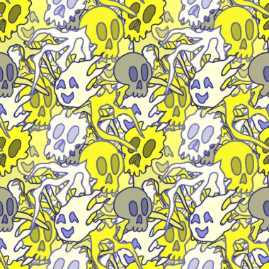 El çizimi kafatası arka plan sanatı, hip-hop tasarımı, kaykay tasarımı, şehir tarzı, tişört tasarımı, desen tasarımı, baskı, sanat.