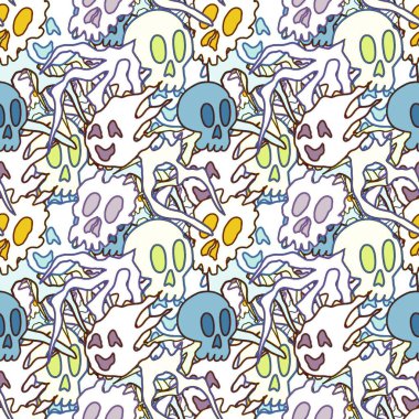 El çizimi kafatası arka plan sanatı, hip-hop tasarımı, kaykay tasarımı, şehir tarzı, tişört tasarımı, desen tasarımı, baskı, sanat.