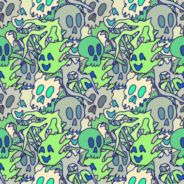 El çizimi kafatası arka plan sanatı, hip-hop tasarımı, kaykay tasarımı, şehir tarzı, tişört tasarımı, desen tasarımı, baskı, sanat.