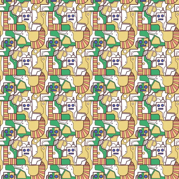 Robotsuz desenli sanat, çizgi film tarzı, arka plan tasarımı, eşsiz, el çizimi, baskı, sanat