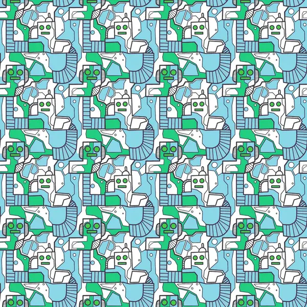 Robotsuz desenli sanat, çizgi film tarzı, arka plan tasarımı, eşsiz, el çizimi, baskı, sanat