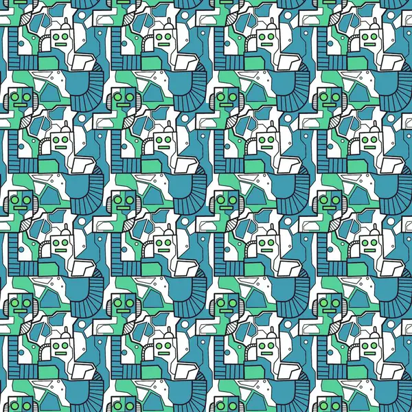 Robotsuz desenli sanat, çizgi film tarzı, arka plan tasarımı, eşsiz, el çizimi, baskı, sanat