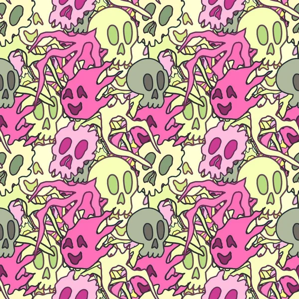 El çizimi kafatası arka plan sanatı, hip-hop tasarımı, kaykay tasarımı, şehir tarzı, tişört tasarımı, desen tasarımı, baskı, sanat.