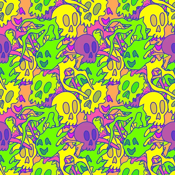 El çizimi kafatası arka plan sanatı, hip-hop tasarımı, kaykay tasarımı, şehir tarzı, tişört tasarımı, desen tasarımı, baskı, sanat.