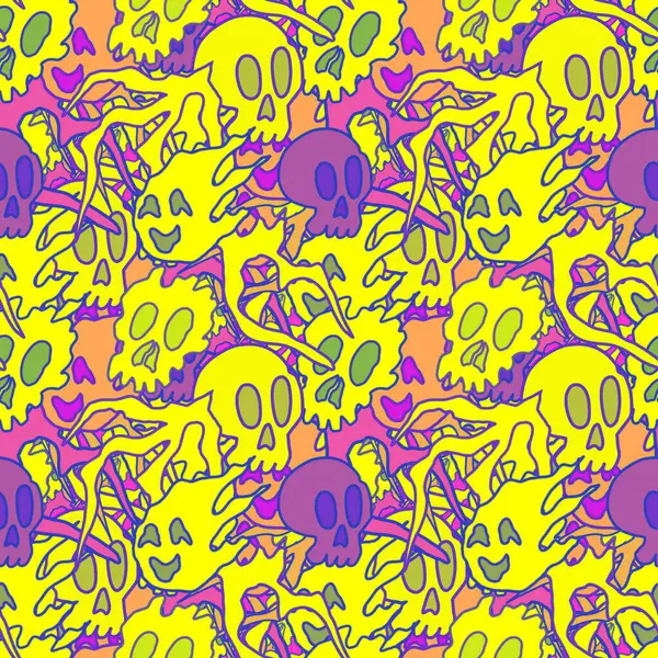 El çizimi kafatası arka plan sanatı, hip-hop tasarımı, kaykay tasarımı, şehir tarzı, tişört tasarımı, desen tasarımı, baskı, sanat.