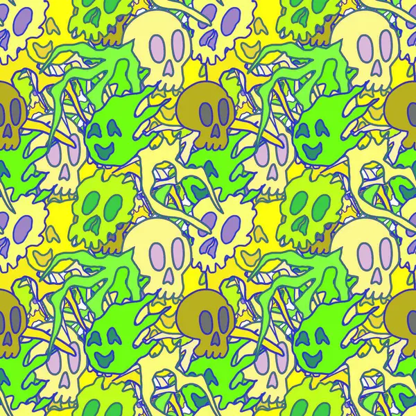 El çizimi kafatası arka plan sanatı, hip-hop tasarımı, kaykay tasarımı, şehir tarzı, tişört tasarımı, desen tasarımı, baskı, sanat.