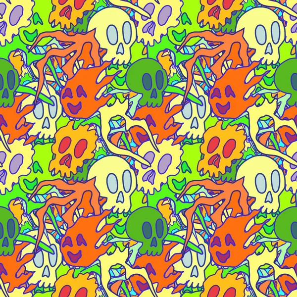 El çizimi kafatası arka plan sanatı, hip-hop tasarımı, kaykay tasarımı, şehir tarzı, tişört tasarımı, desen tasarımı, baskı, sanat.