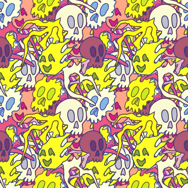 El çizimi kafatası arka plan sanatı, hip-hop tasarımı, kaykay tasarımı, şehir tarzı, tişört tasarımı, desen tasarımı, baskı, sanat.