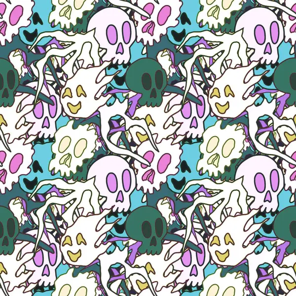 El çizimi kafatası arka plan sanatı, hip-hop tasarımı, kaykay tasarımı, şehir tarzı, tişört tasarımı, desen tasarımı, baskı, sanat.