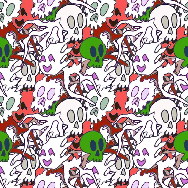 El çizimi kafatası arka plan sanatı, hip-hop tasarımı, kaykay tasarımı, şehir tarzı, tişört tasarımı, desen tasarımı, baskı, sanat.