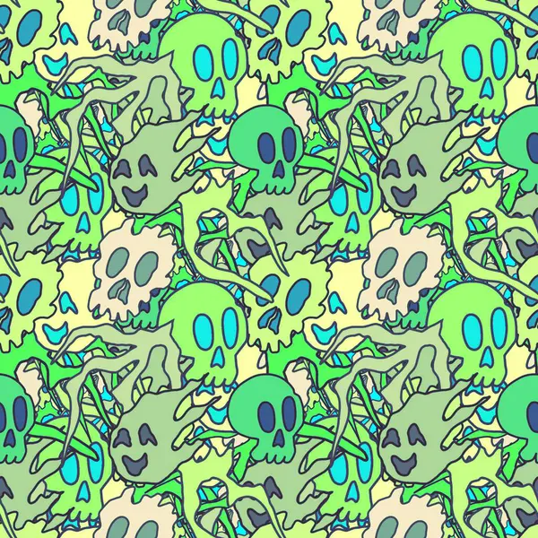 El çizimi kafatası arka plan sanatı, hip-hop tasarımı, kaykay tasarımı, şehir tarzı, tişört tasarımı, desen tasarımı, baskı, sanat.