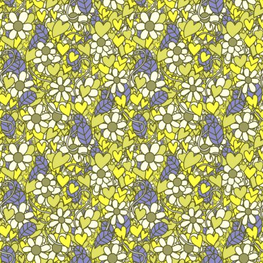 El çizimi ayçiçeği arka plan tasarımı, ev, moda ve mutfak kumaşı tasarımı.