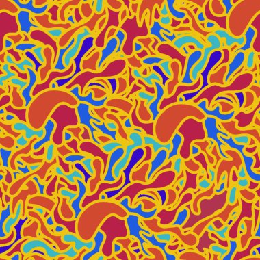 El çizimi yaz soyut arka plan sanatı. tekstil ve yüzey tasarımı, grafiti sanatı, deniz yaşamı.