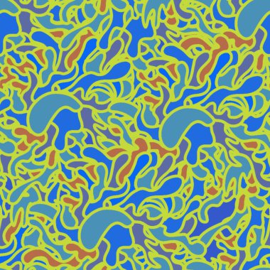 El çizimi yaz soyut arka plan sanatı. tekstil ve yüzey tasarımı, grafiti sanatı, deniz yaşamı.