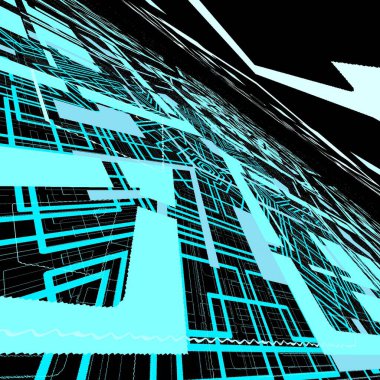 Yapay zeka geçmişi, çevrimiçi eğitim kavramı, bilimle ilgili, eğitim sanatı, siyah altyapı.