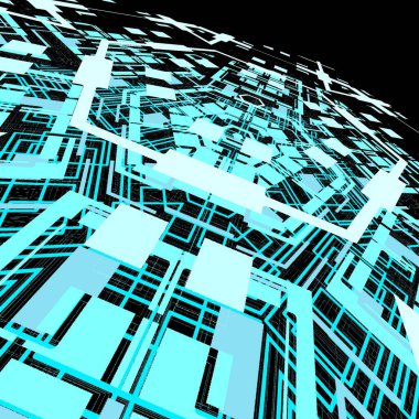 Yapay zeka geçmişi, çevrimiçi eğitim kavramı, bilimle ilgili, eğitim sanatı, siyah altyapı.