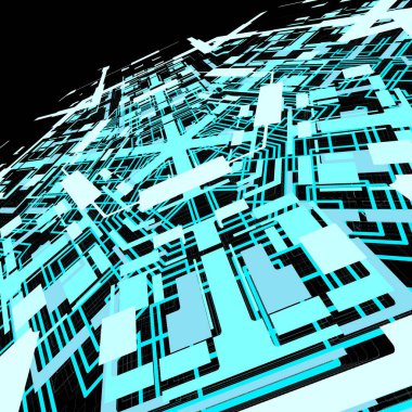 Yapay zeka geçmişi, çevrimiçi eğitim kavramı, bilimle ilgili, eğitim sanatı, siyah altyapı.