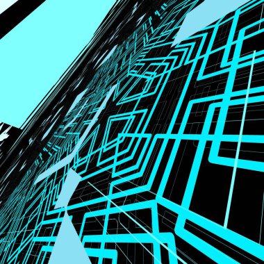 Yapay zeka geçmişi, çevrimiçi eğitim kavramı, bilimle ilgili, eğitim sanatı, siyah altyapı.