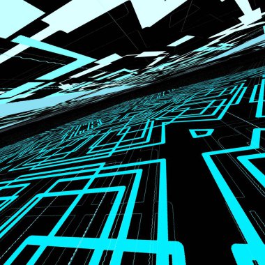 Yapay zeka geçmişi, çevrimiçi eğitim kavramı, bilimle ilgili, eğitim sanatı, siyah altyapı.