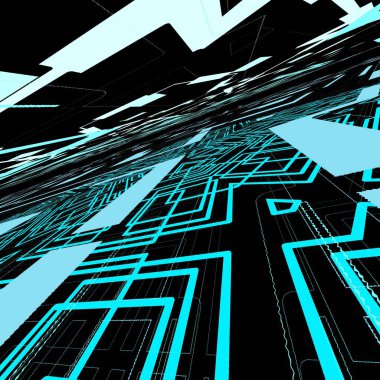 Yapay zeka geçmişi, çevrimiçi eğitim kavramı, bilimle ilgili, eğitim sanatı, siyah altyapı.