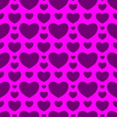 Sevgililer Günü için kusursuz kalp deseni ya da Anneler Günü kutlamaları, arka plan tasarımı, karalamalar, baskı, sanat.