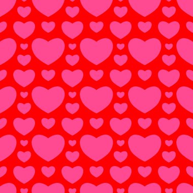 Sevgililer Günü için kusursuz kalp deseni ya da Anneler Günü kutlamaları, arka plan tasarımı, karalamalar, baskı, sanat.