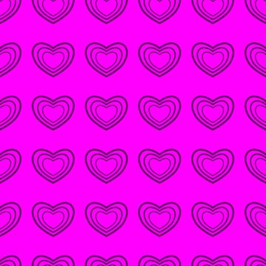 Sevgililer Günü için kusursuz kalp deseni ya da Anneler Günü kutlamaları, arka plan tasarımı, karalamalar, baskı, sanat.