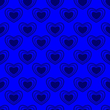 Sevgililer Günü için kusursuz kalp deseni ya da Anneler Günü kutlamaları, arka plan tasarımı, karalamalar, baskı, sanat.