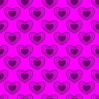 Sevgililer Günü için kusursuz kalp deseni ya da Anneler Günü kutlamaları, arka plan tasarımı, karalamalar, baskı, sanat.