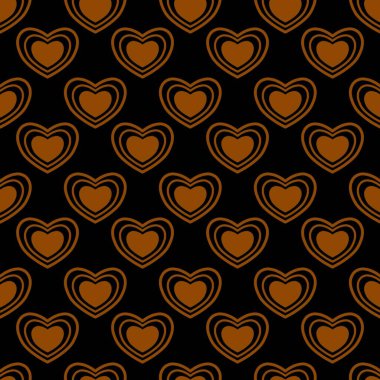 Sevgililer Günü için kusursuz kalp deseni ya da Anneler Günü kutlamaları, arka plan tasarımı, karalamalar, baskı, sanat.