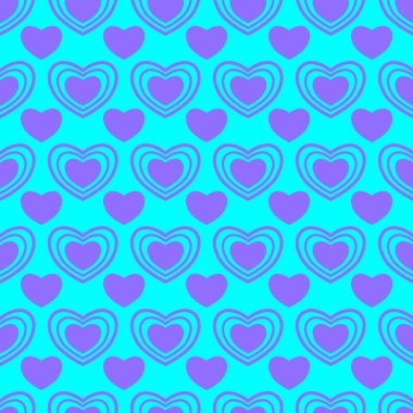 Sevgililer Günü için kusursuz kalp deseni ya da Anneler Günü kutlamaları, arka plan tasarımı, karalamalar, baskı, sanat.