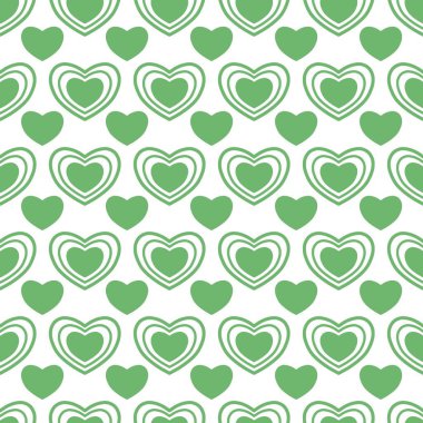 Sevgililer Günü için kusursuz kalp deseni ya da Anneler Günü kutlamaları, arka plan tasarımı, karalamalar, baskı, sanat.