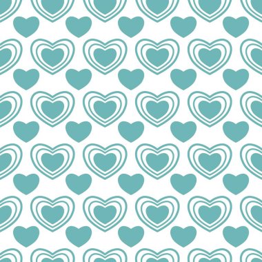 Sevgililer Günü için kusursuz kalp deseni ya da Anneler Günü kutlamaları, arka plan tasarımı, karalamalar, baskı, sanat.