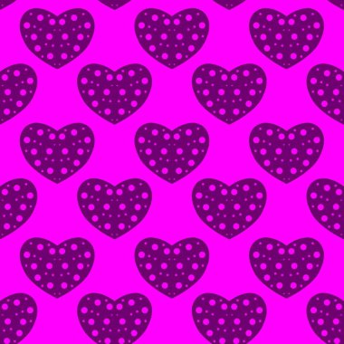 Sevgililer Günü için kusursuz kalp deseni ya da Anneler Günü kutlamaları, arka plan tasarımı, karalamalar, baskı, sanat.