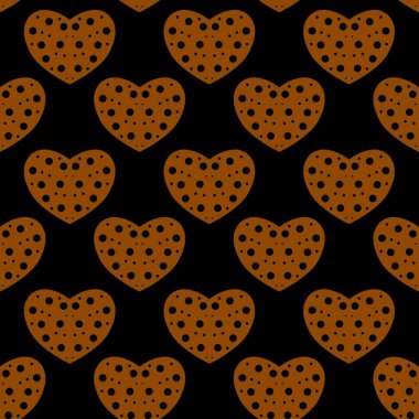 Sevgililer Günü için kusursuz kalp deseni ya da Anneler Günü kutlamaları, arka plan tasarımı, karalamalar, baskı, sanat.