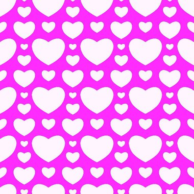 Sevgililer Günü için kusursuz kalp deseni ya da Anneler Günü kutlamaları, arka plan tasarımı, karalamalar, baskı, sanat.