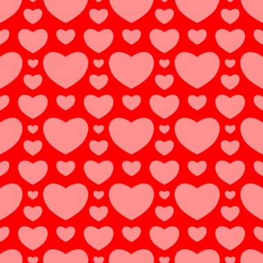 Sevgililer Günü için kusursuz kalp deseni ya da Anneler Günü kutlamaları, arka plan tasarımı, karalamalar, baskı, sanat.