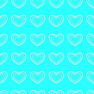 Sevgililer Günü için kusursuz kalp deseni ya da Anneler Günü kutlamaları, arka plan tasarımı, karalamalar, baskı, sanat.