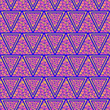 El çizimi üçgensiz desen, tekrarlanan desen, arka plan tasarımı, t-shirt tasarımı, çizim, duvar kağıdı, baskı, sanat.