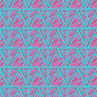 El çizimi üçgensiz desen, tekrarlanan desen, arka plan tasarımı, t-shirt tasarımı, çizim, duvar kağıdı, baskı, sanat.