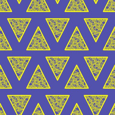 El çizimi üçgensiz desen, tekrarlanan desen, arka plan tasarımı, t-shirt tasarımı, çizim, duvar kağıdı, baskı, sanat.