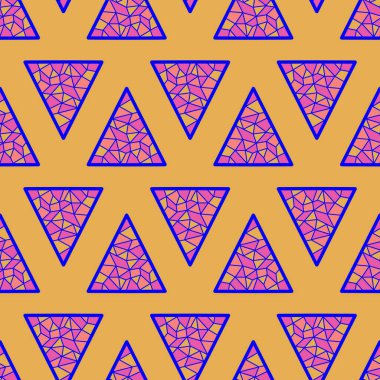 El çizimi üçgensiz desen, tekrarlanan desen, arka plan tasarımı, t-shirt tasarımı, çizim, duvar kağıdı, baskı, sanat.